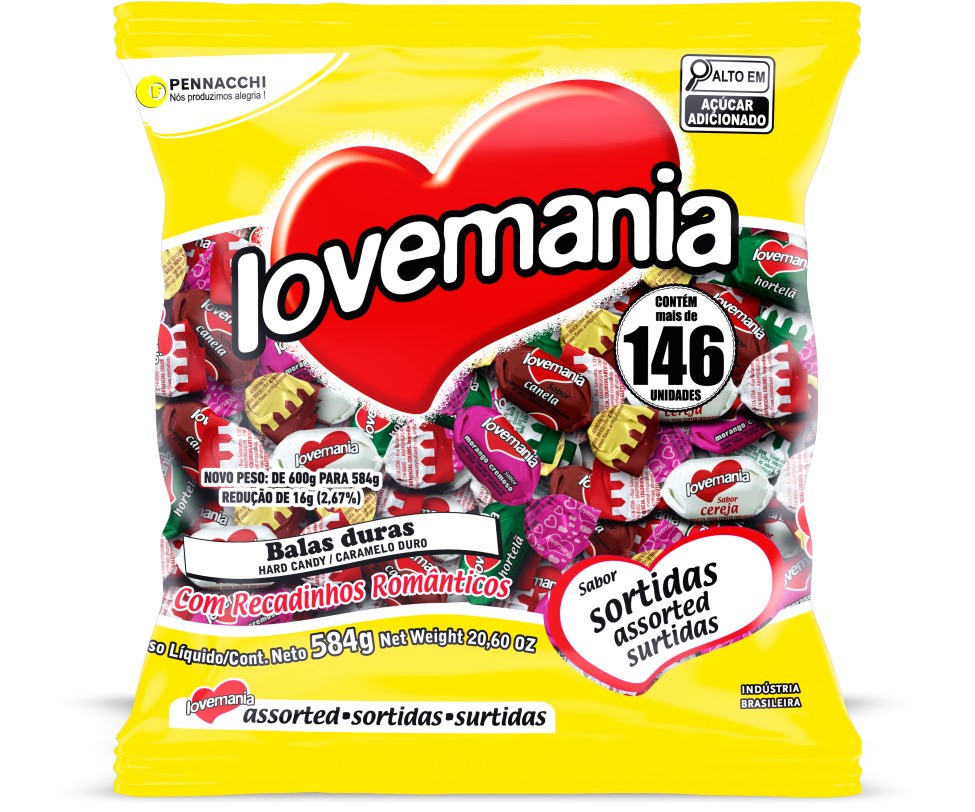 Bala Lovemania Sortida 584g